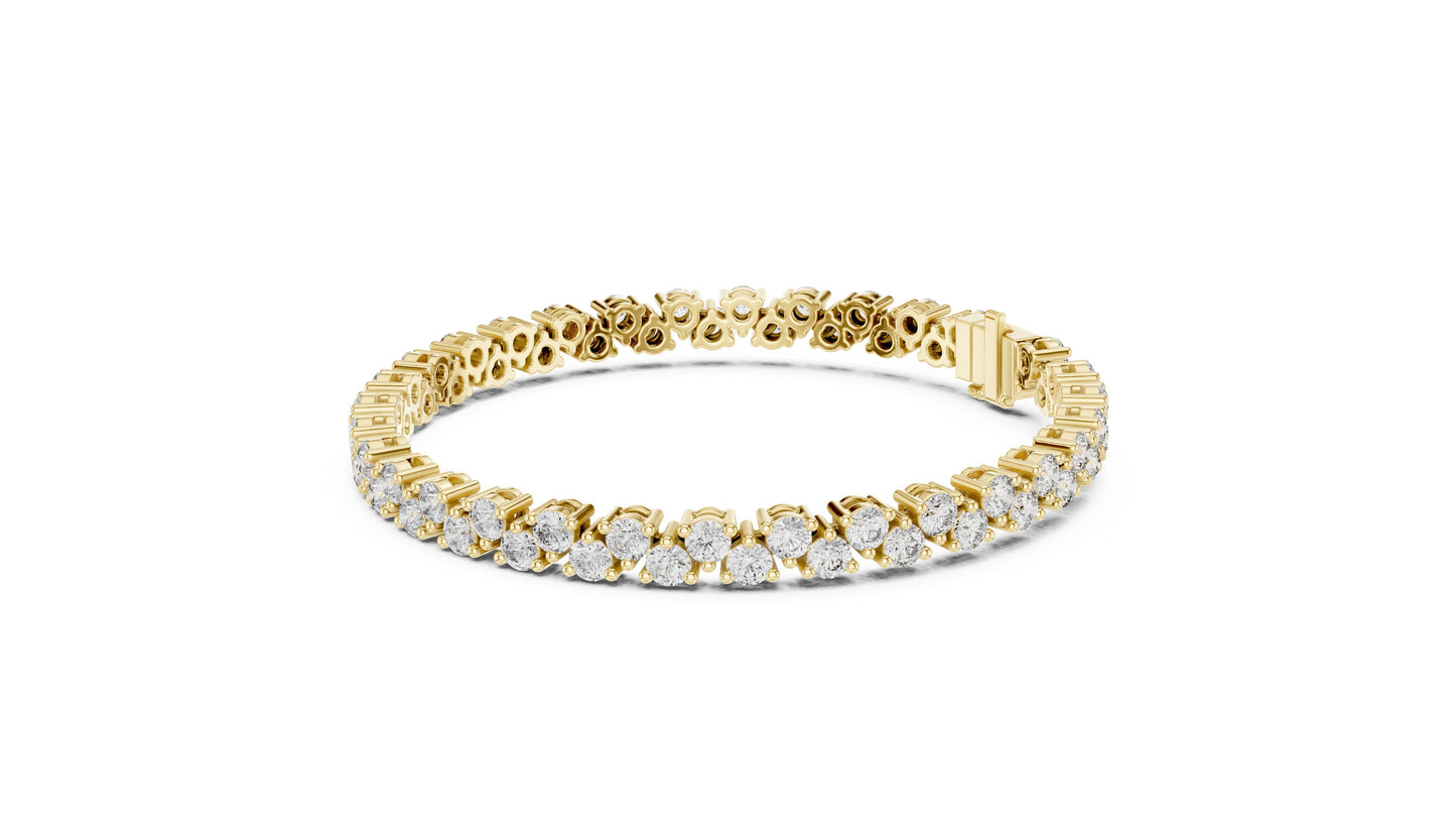 Round Tennis Lab Grown Diamond Bracelet