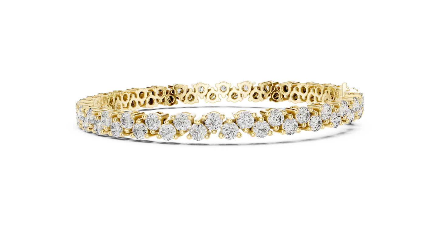 Round Tennis Lab Grown Diamond Bracelet