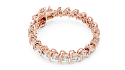Round Tennis Lab Grown Diamond Bracelet