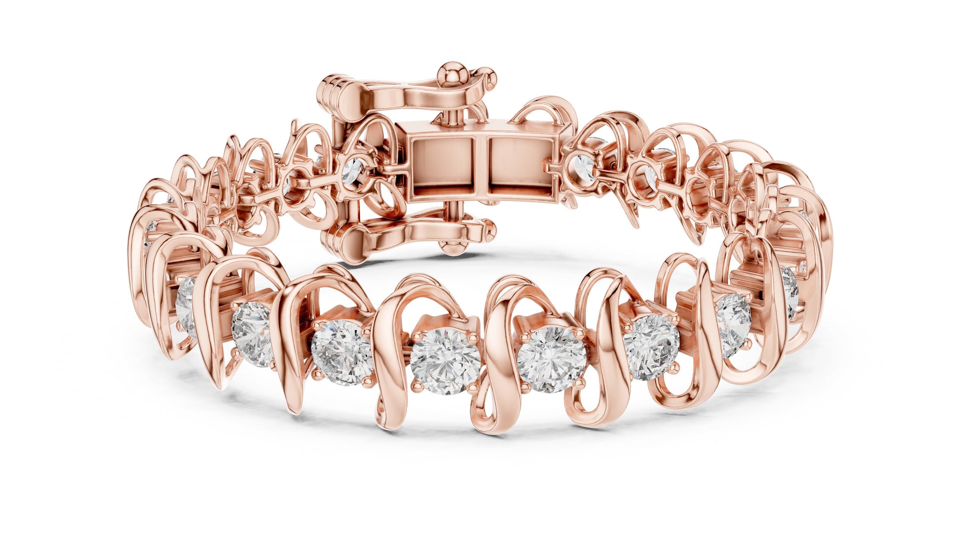 Round Tennis Lab Grown Diamond Bracelet