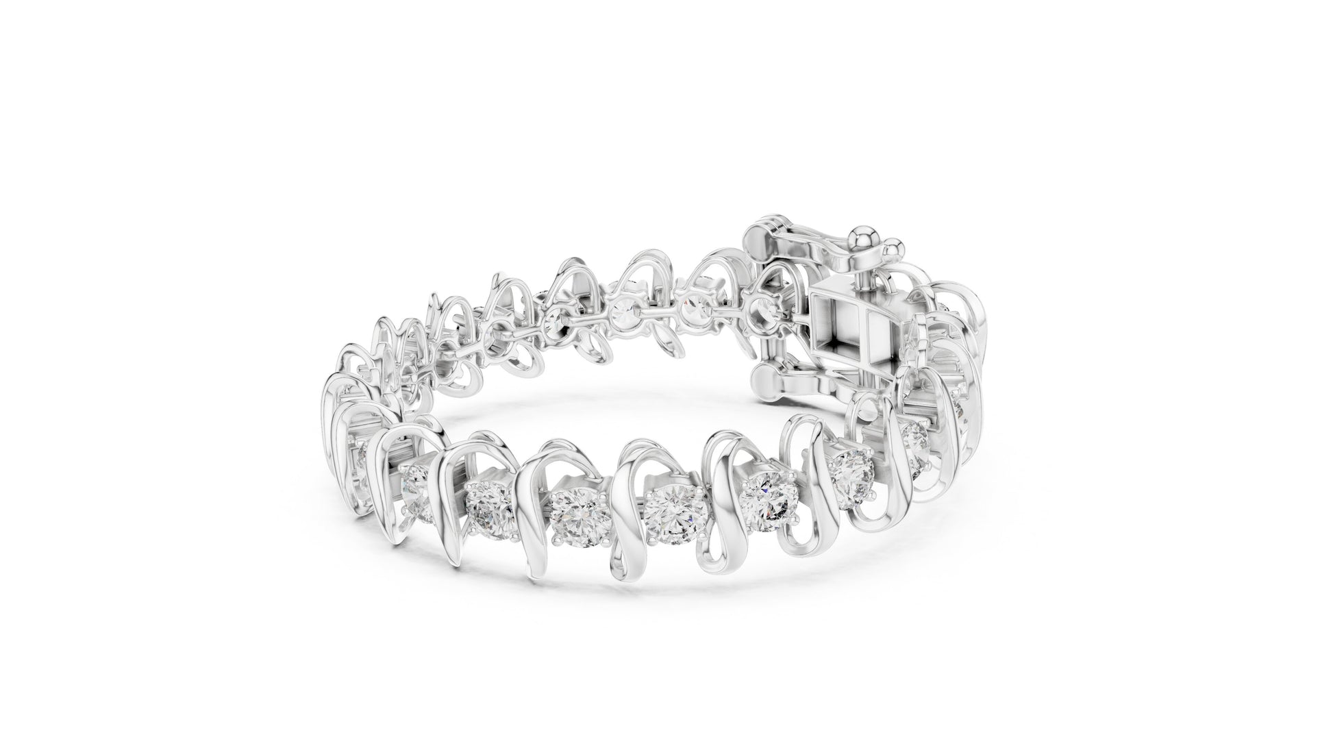 Round Tennis Lab Grown Diamond Bracelet