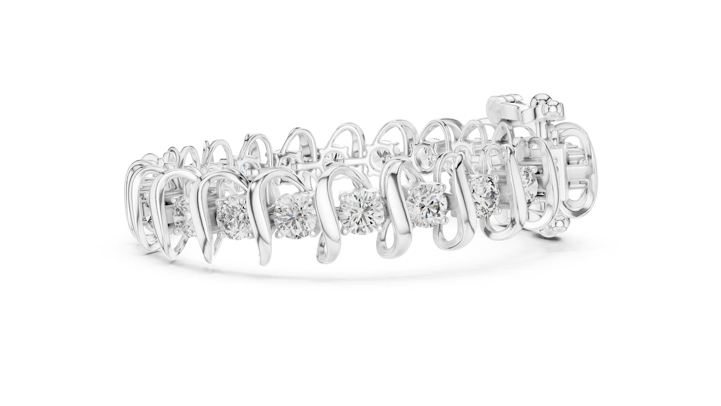 Round Tennis Lab Grown Diamond Bracelet