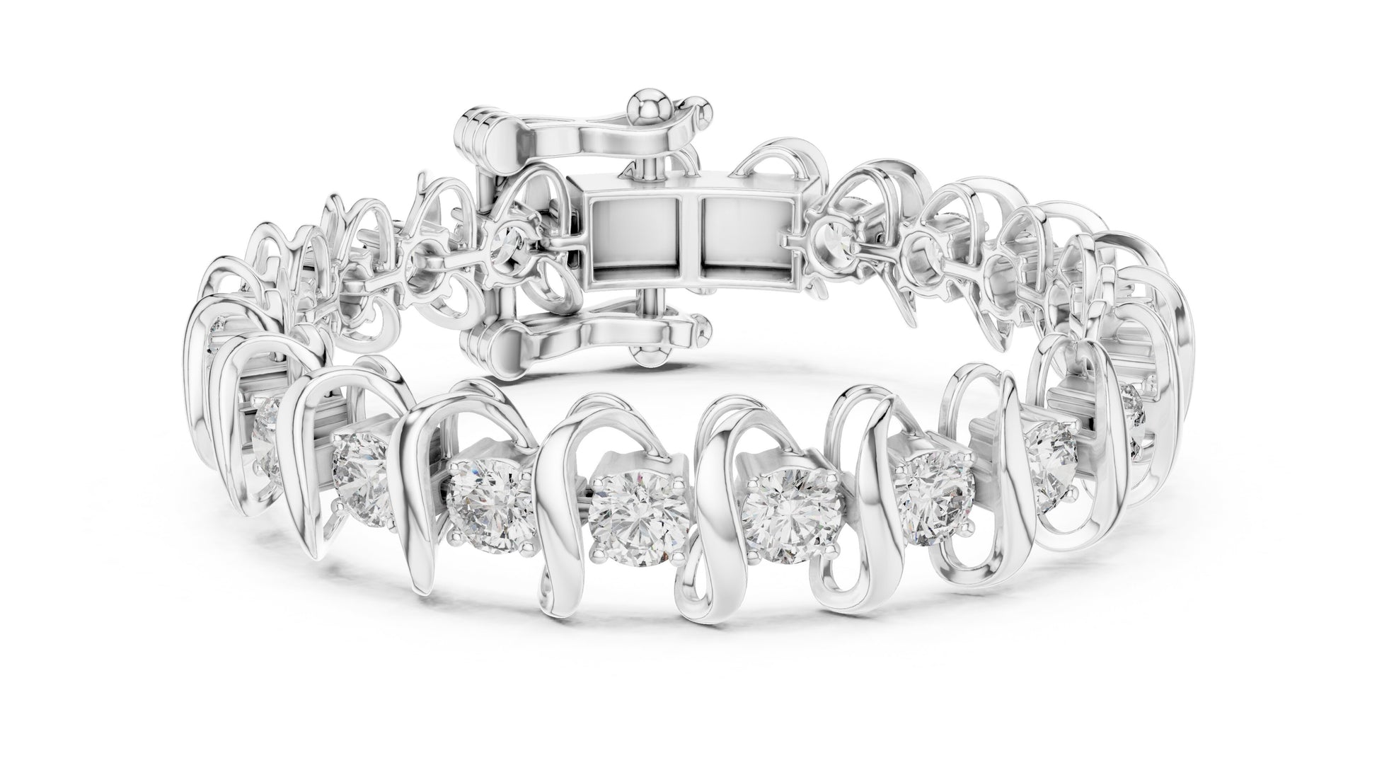 Round Tennis Lab Grown Diamond Bracelet
