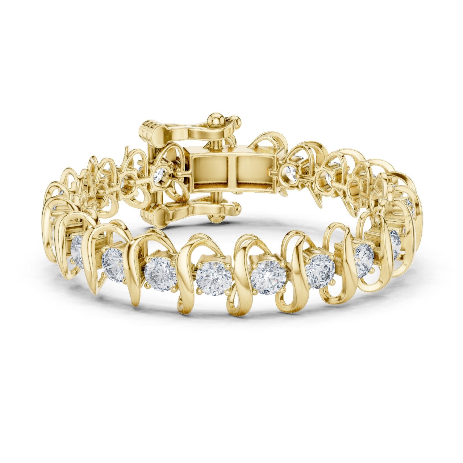 Round Tennis Lab Grown Diamond Bracelet