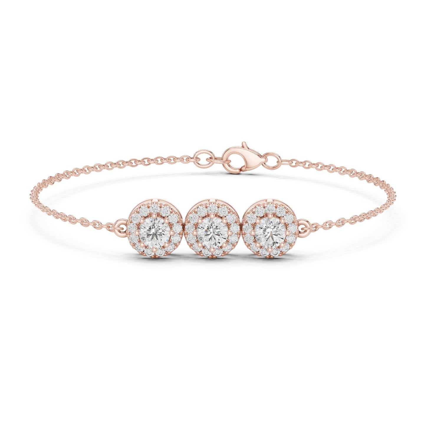 Round Cluster Lab Grown Diamond Bracelet