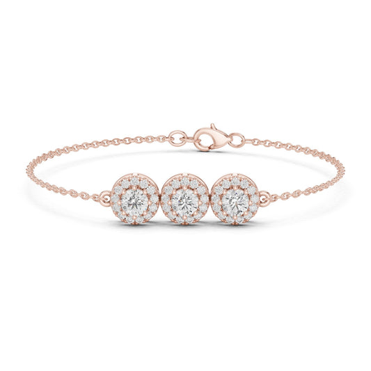 Round Cluster Lab Grown Diamond Bracelet