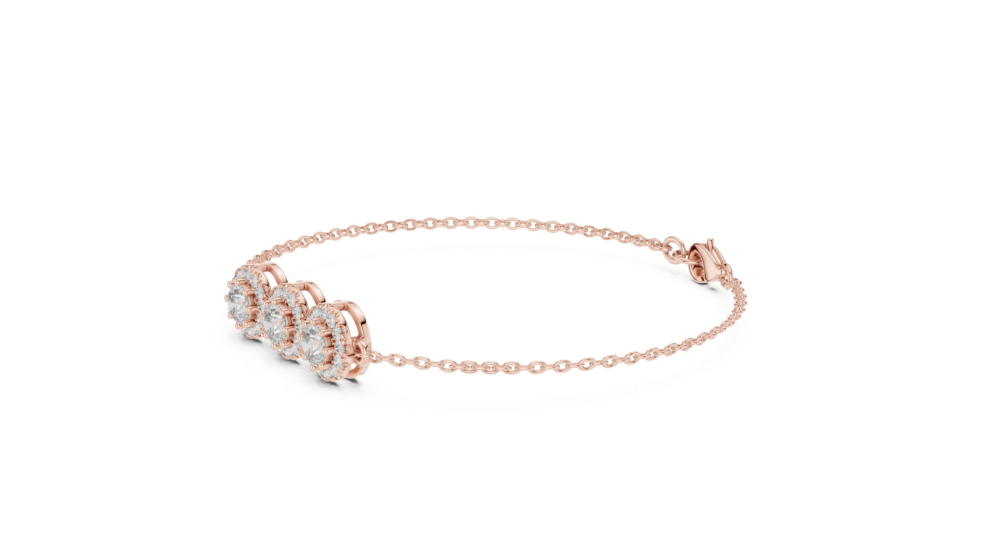 Round Cluster Lab Grown Diamond Bracelet