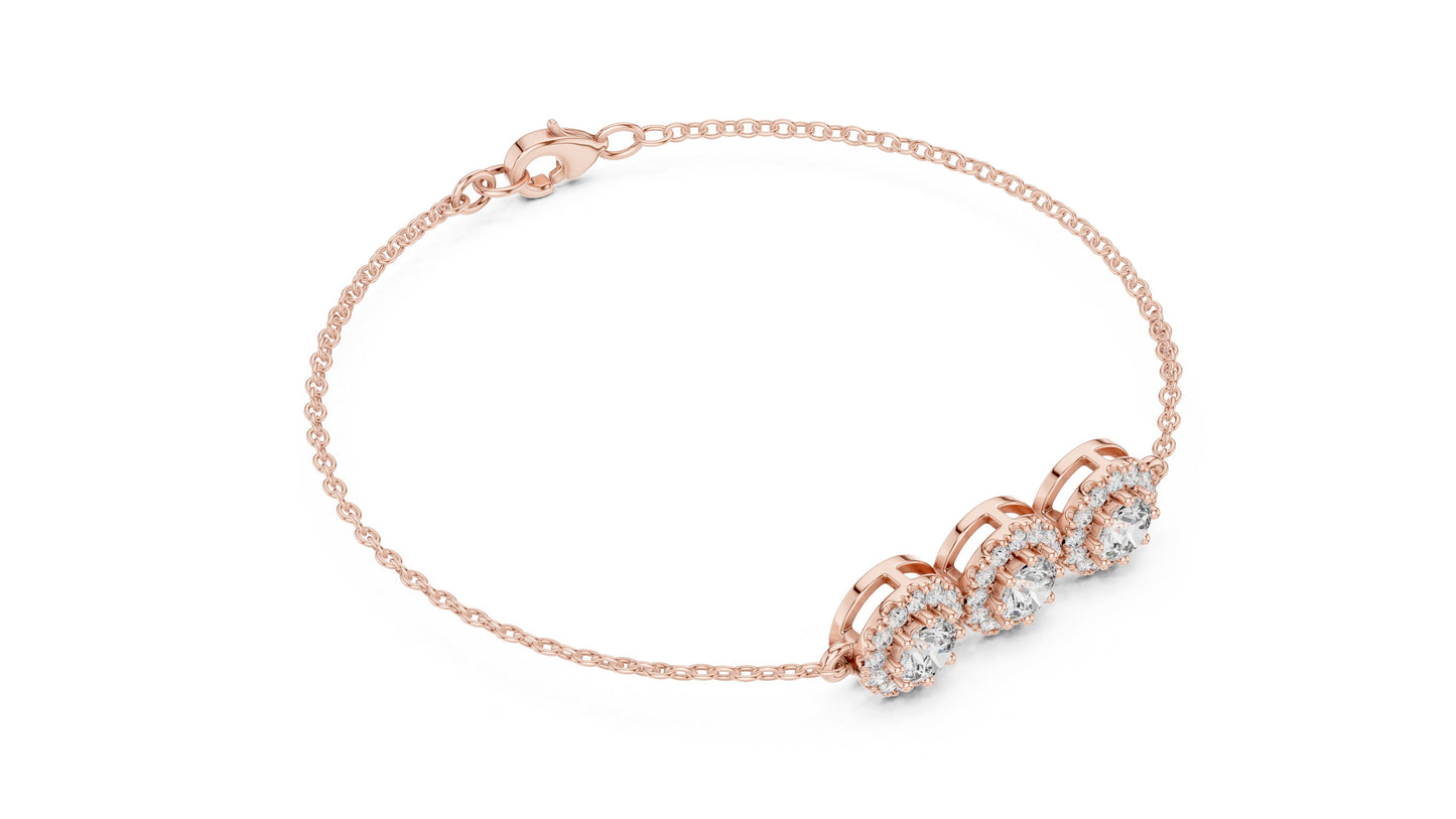 Round Cluster Lab Grown Diamond Bracelet