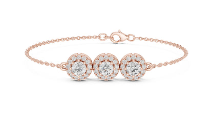 Round Cluster Lab Grown Diamond Bracelet