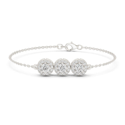 Round Cluster Lab Grown Diamond Bracelet