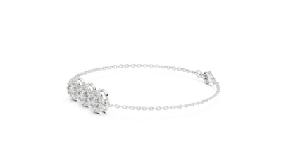 Round Cluster Lab Grown Diamond Bracelet