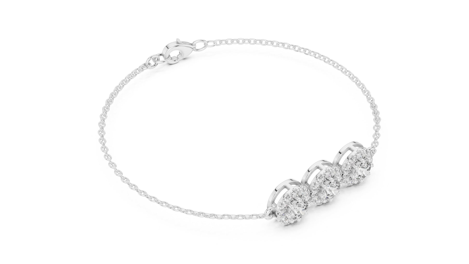 Round Cluster Lab Grown Diamond Bracelet