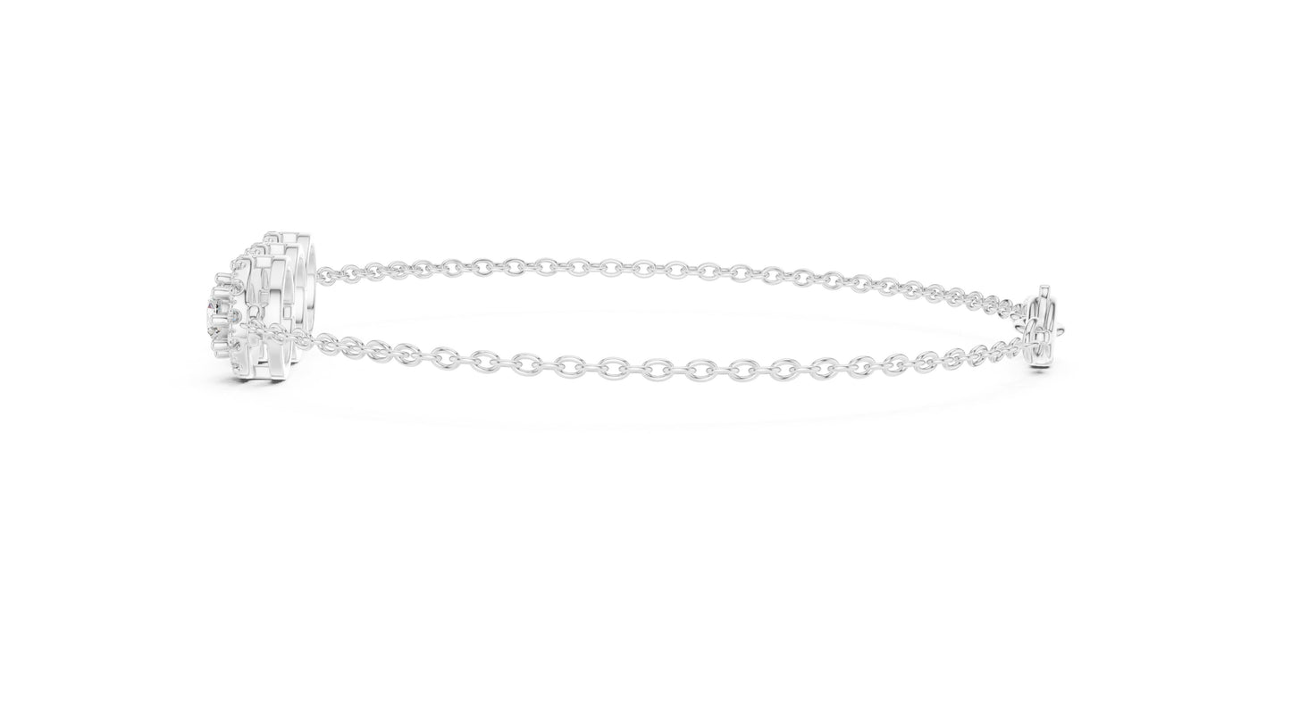 Round Cluster Lab Grown Diamond Bracelet