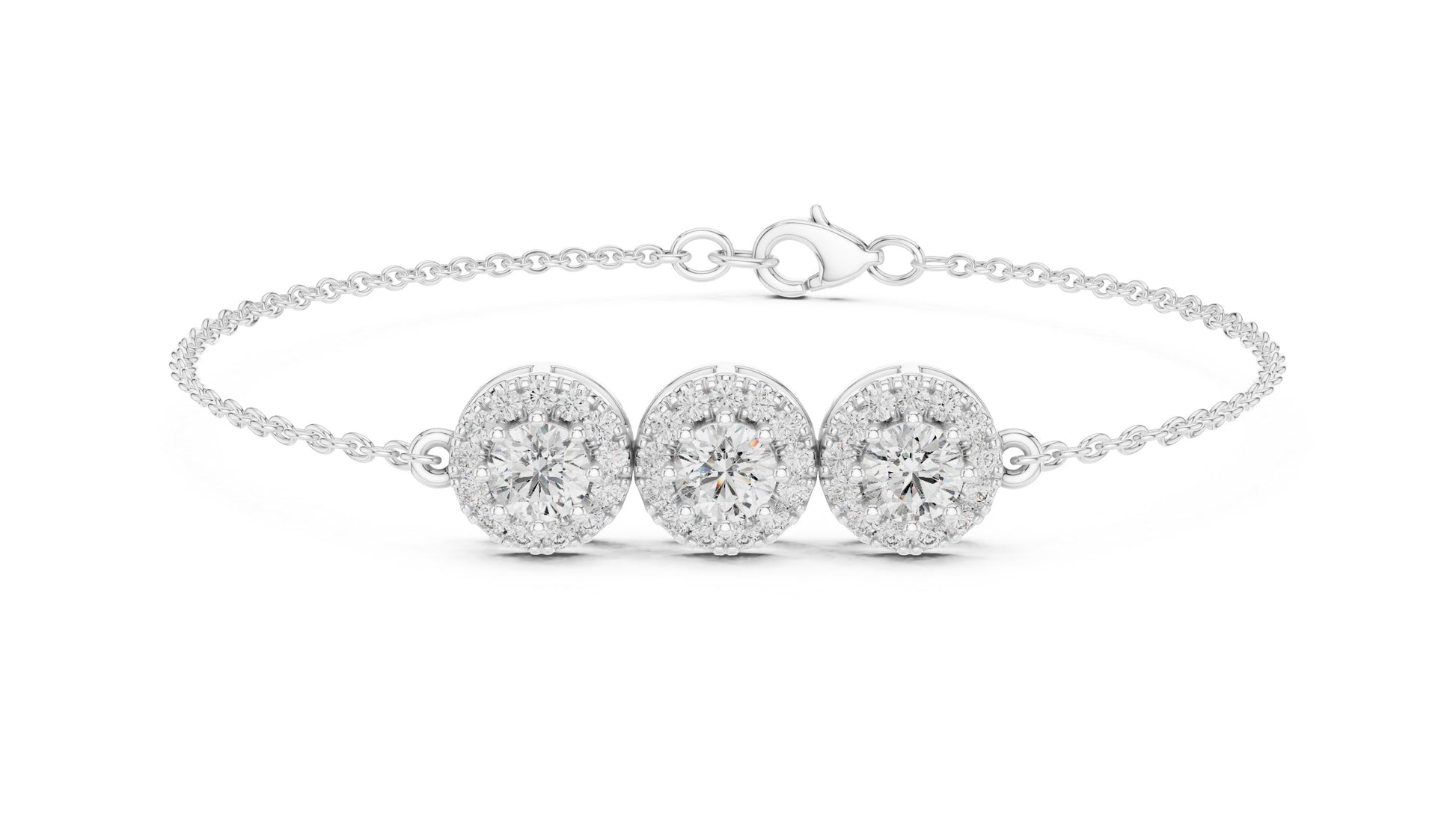 Round Cluster Lab Grown Diamond Bracelet