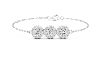 Round Cluster Lab Grown Diamond Bracelet