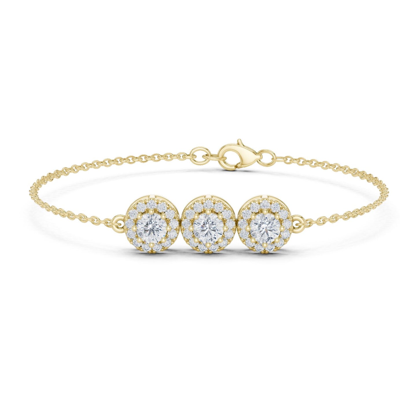 Round Cluster Lab Grown Diamond Bracelet