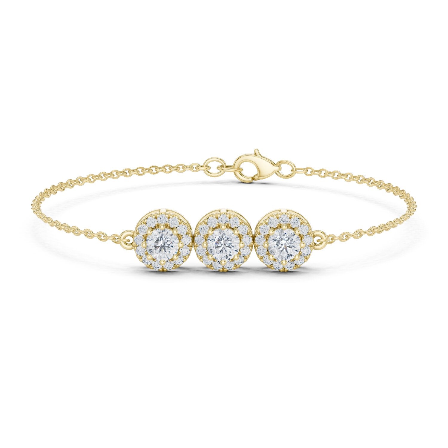 Round Cluster Lab Grown Diamond Bracelet