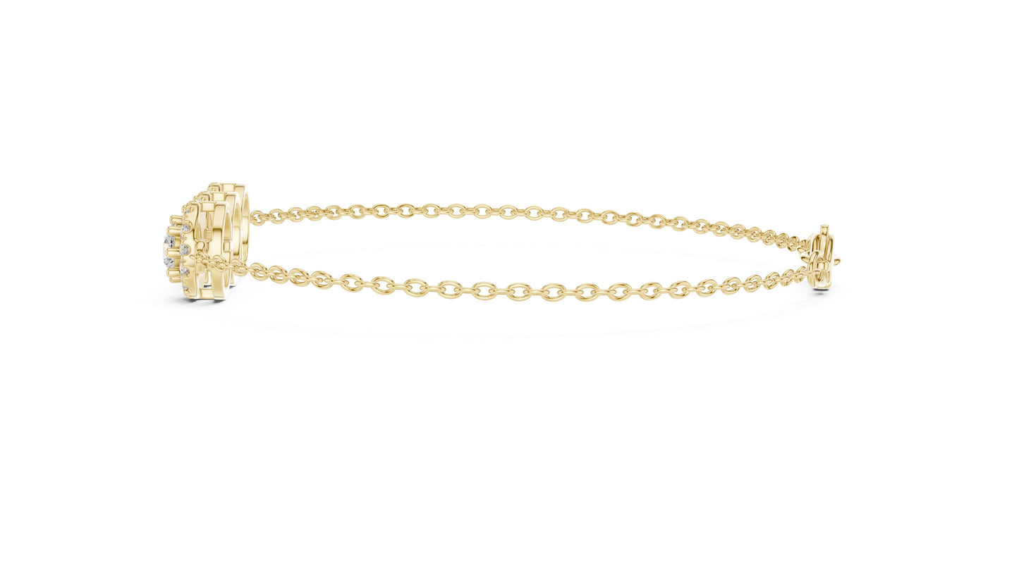 Round Cluster Lab Grown Diamond Bracelet