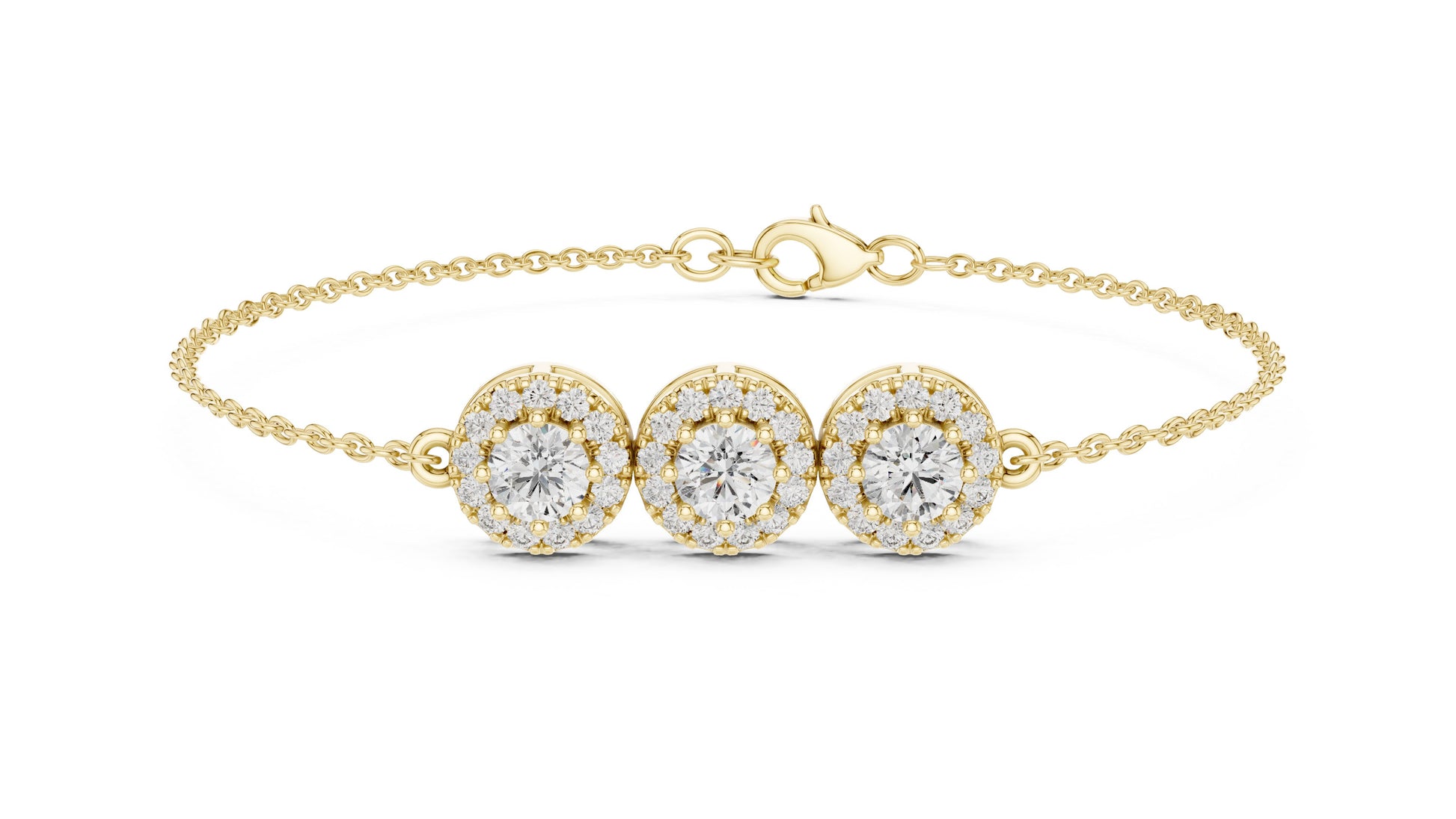 Round Cluster Lab Grown Diamond Bracelet