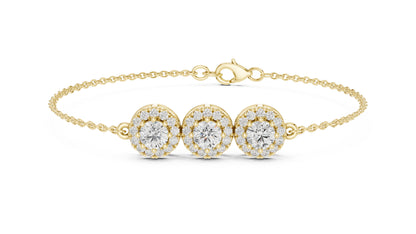 Round Cluster Lab Grown Diamond Bracelet