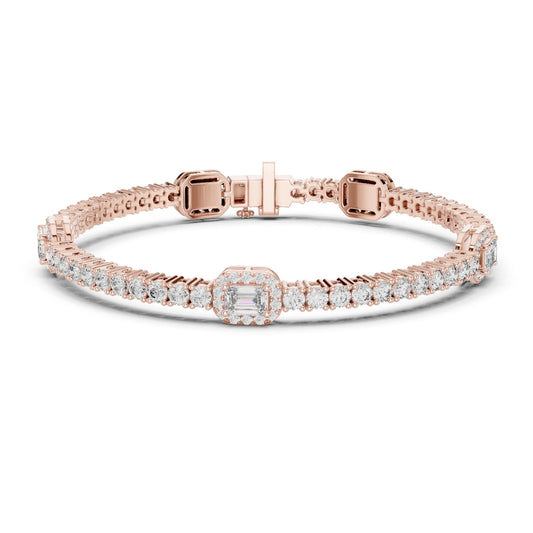 Mixed Shape Lab Grown Diamond Tennis Bracelet