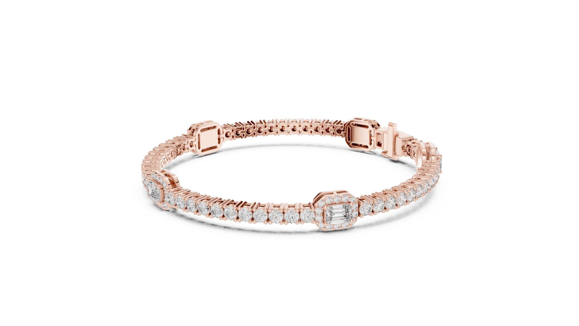 Mixed Shape Lab Grown Diamond Tennis Bracelet
