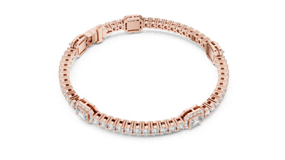 Mixed Shape Lab Grown Diamond Tennis Bracelet