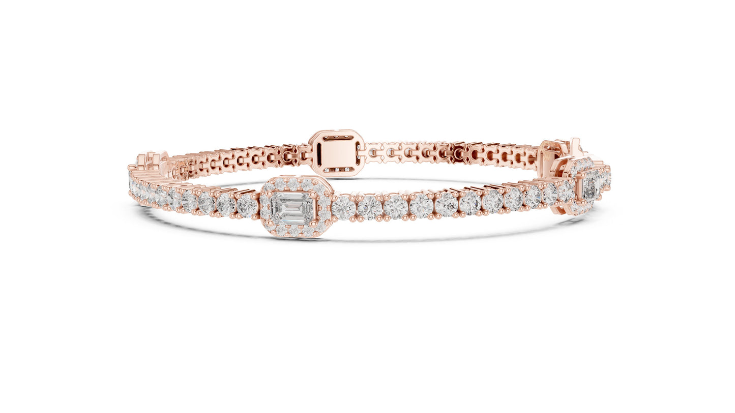 Mixed Shape Lab Grown Diamond Tennis Bracelet
