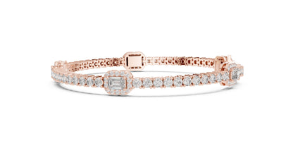 Mixed Shape Lab Grown Diamond Tennis Bracelet
