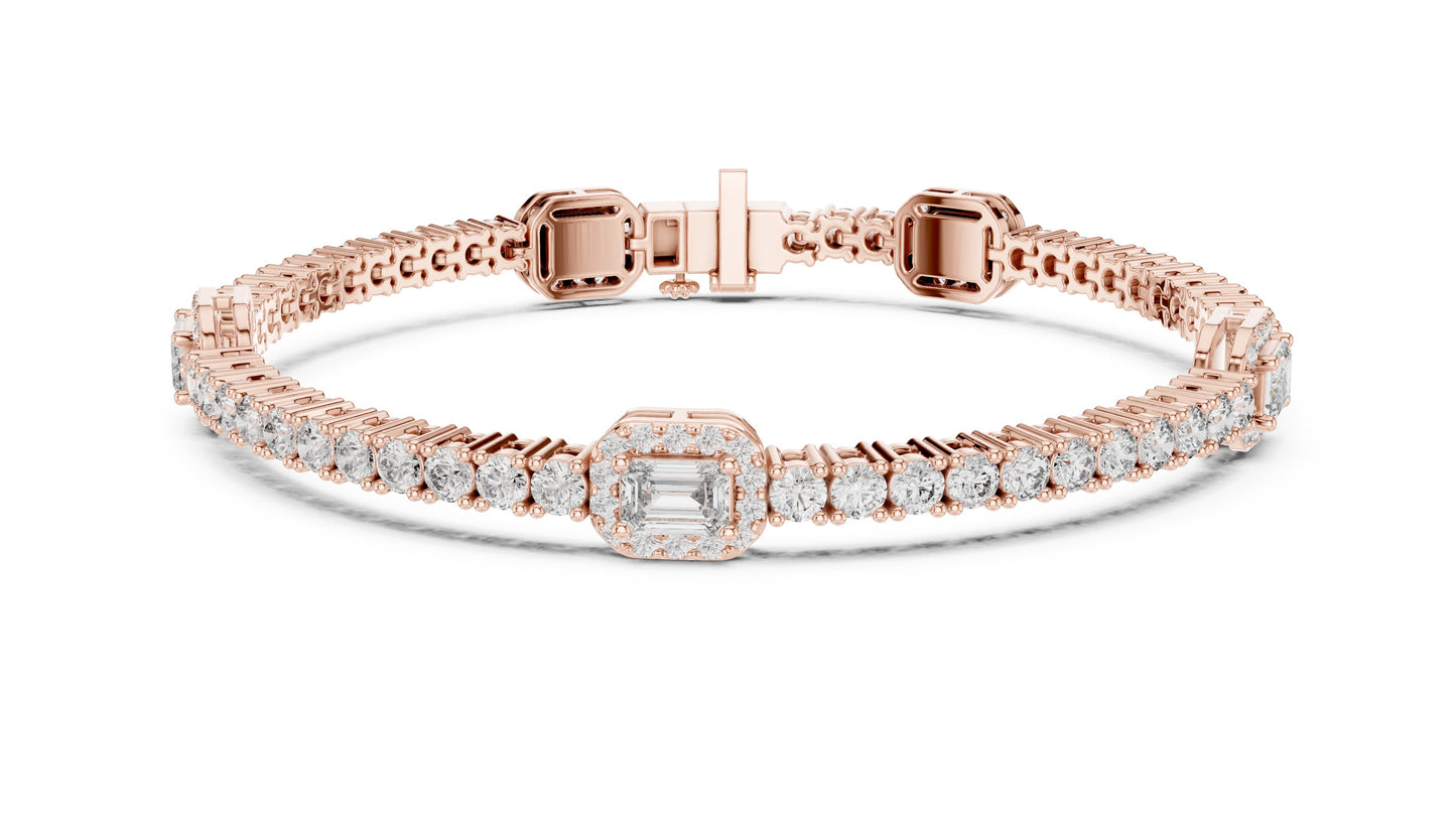 Mixed Shape Lab Grown Diamond Tennis Bracelet