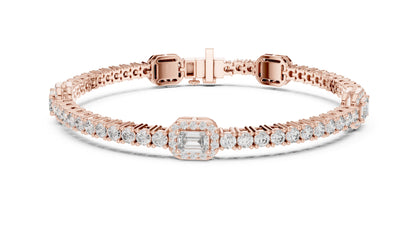Mixed Shape Lab Grown Diamond Tennis Bracelet