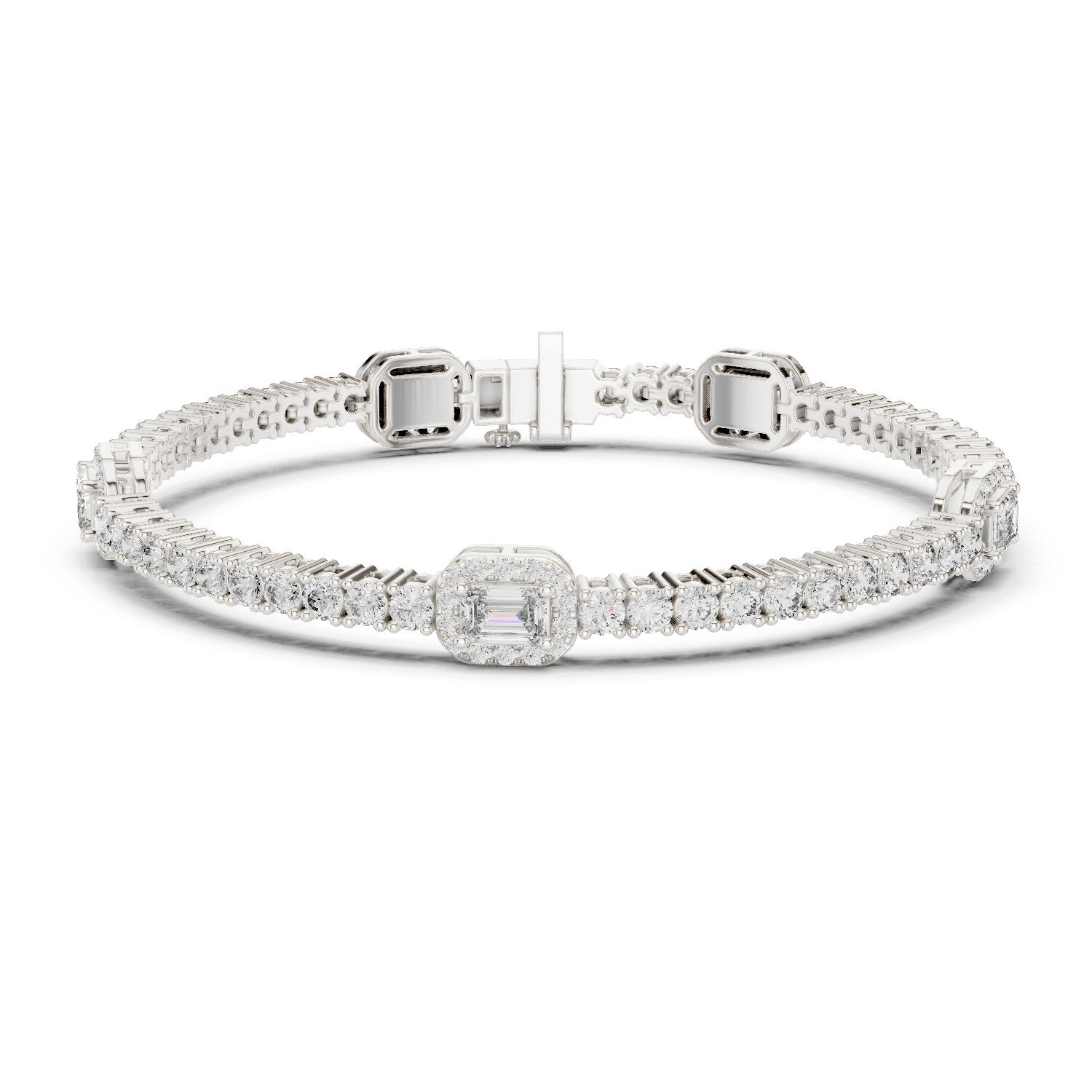 Mixed Shape Lab Grown Diamond Tennis Bracelet