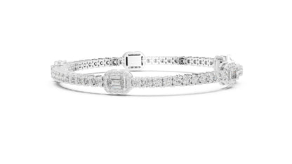Mixed Shape Lab Grown Diamond Tennis Bracelet