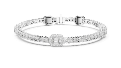 Mixed Shape Lab Grown Diamond Tennis Bracelet
