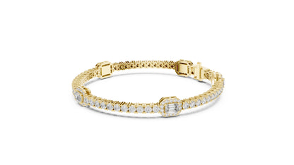 Mixed Shape Lab Grown Diamond Tennis Bracelet