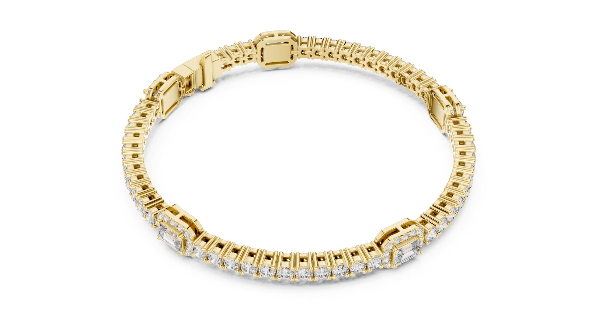 Mixed Shape Lab Grown Diamond Tennis Bracelet