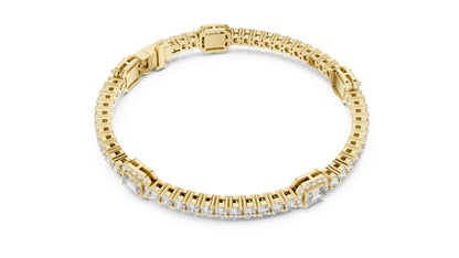 Mixed Shape Lab Grown Diamond Tennis Bracelet