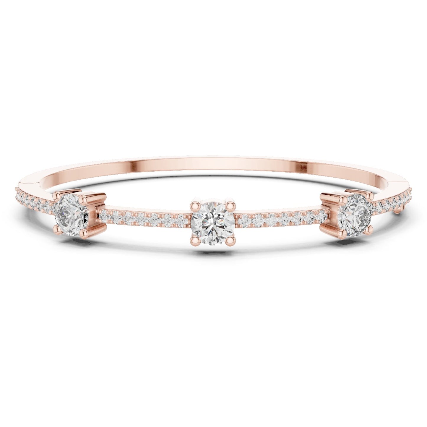 Round Bangle Lab Grown Diamond Bracelet
