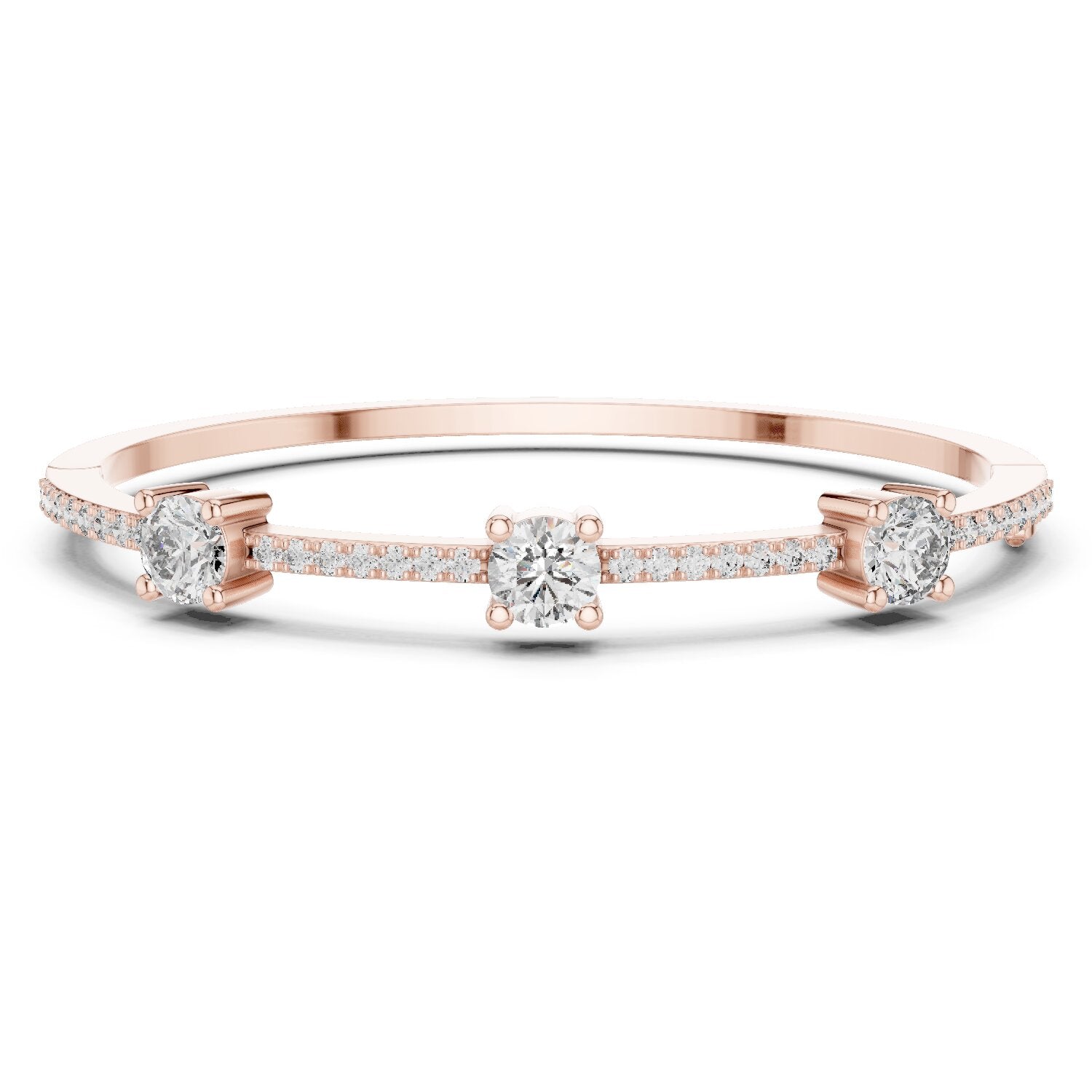 Round Bangle Lab Grown Diamond Bracelet