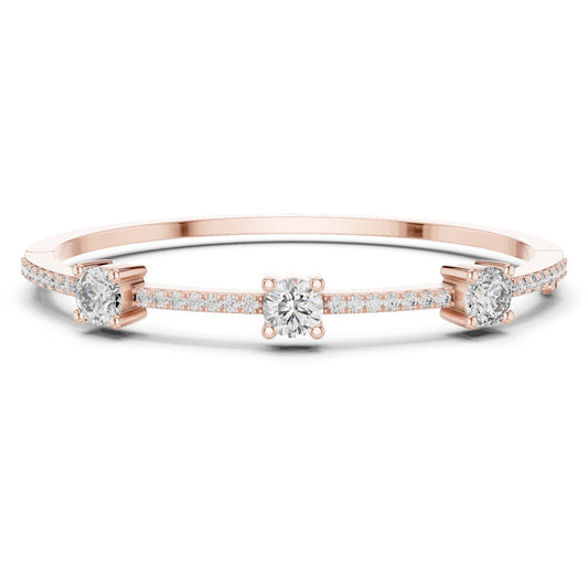 Round Bangle Lab Grown Diamond Bracelet