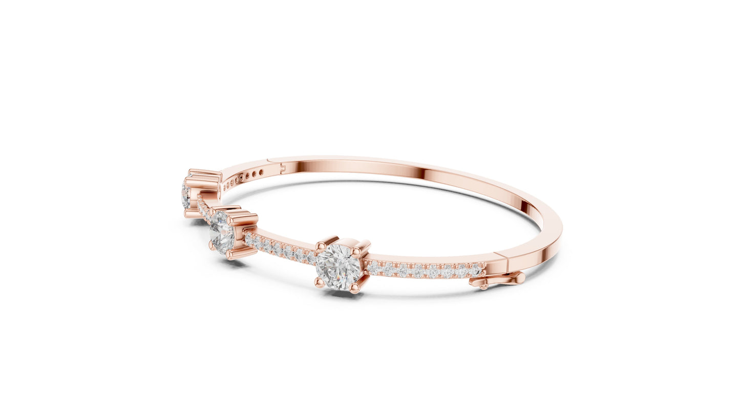 Round Bangle Lab Grown Diamond Bracelet