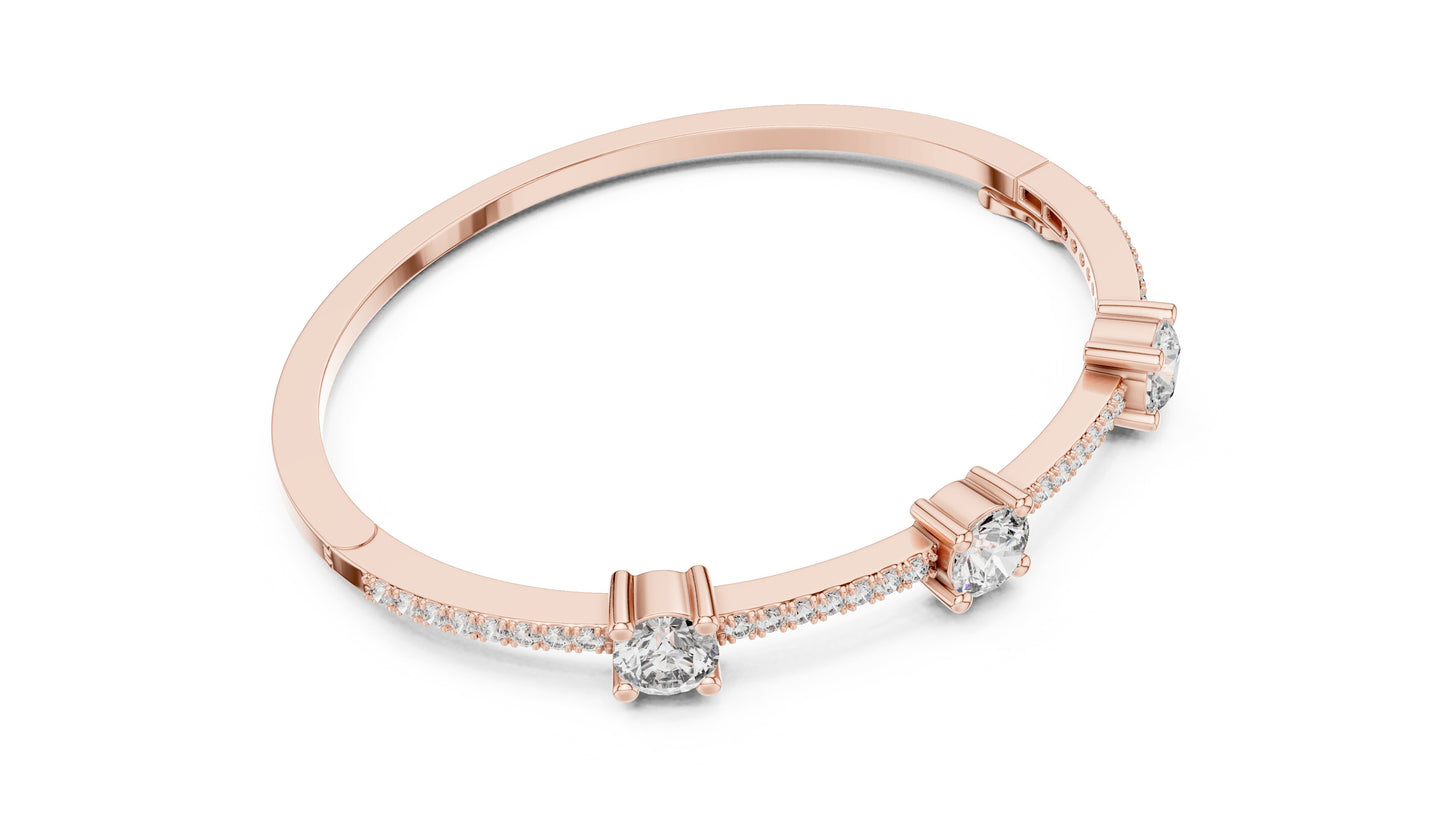 Round Bangle Lab Grown Diamond Bracelet