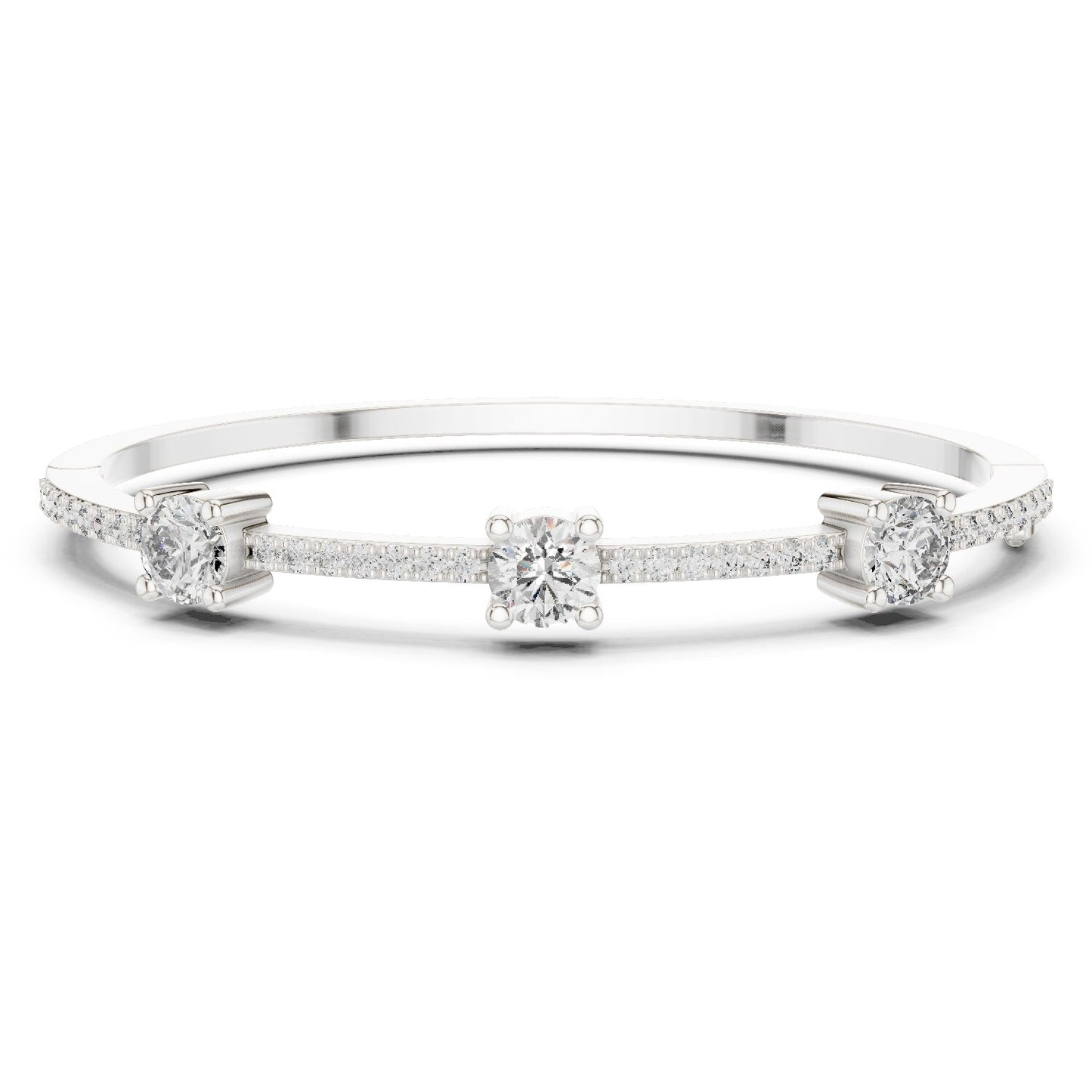 Round Bangle Lab Grown Diamond Bracelet