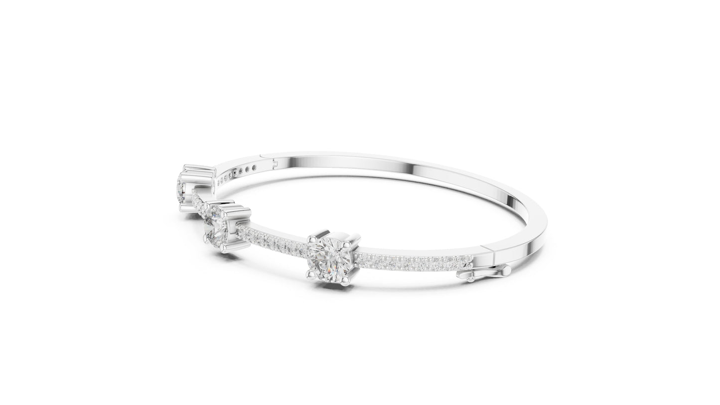 Round Bangle Lab Grown Diamond Bracelet