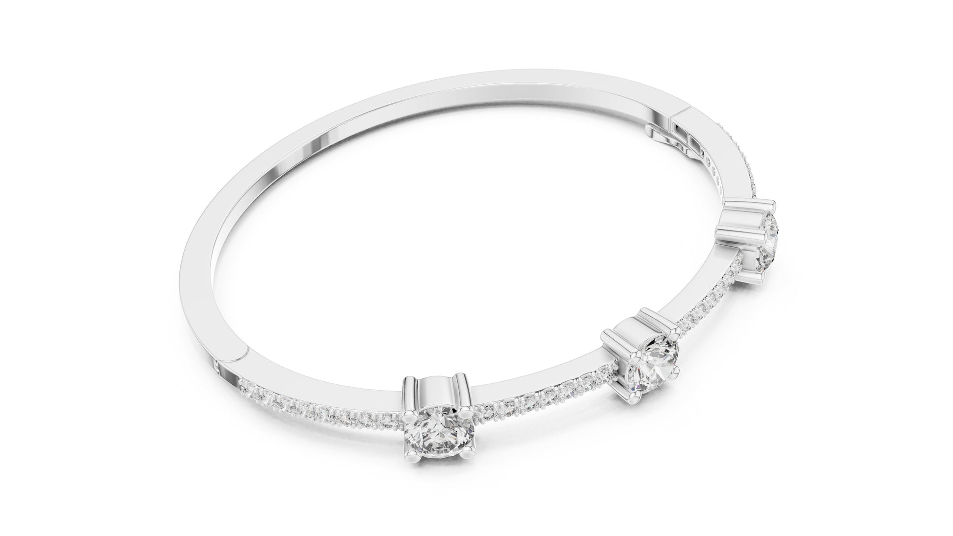 Round Bangle Lab Grown Diamond Bracelet