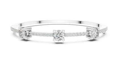 Round Bangle Lab Grown Diamond Bracelet