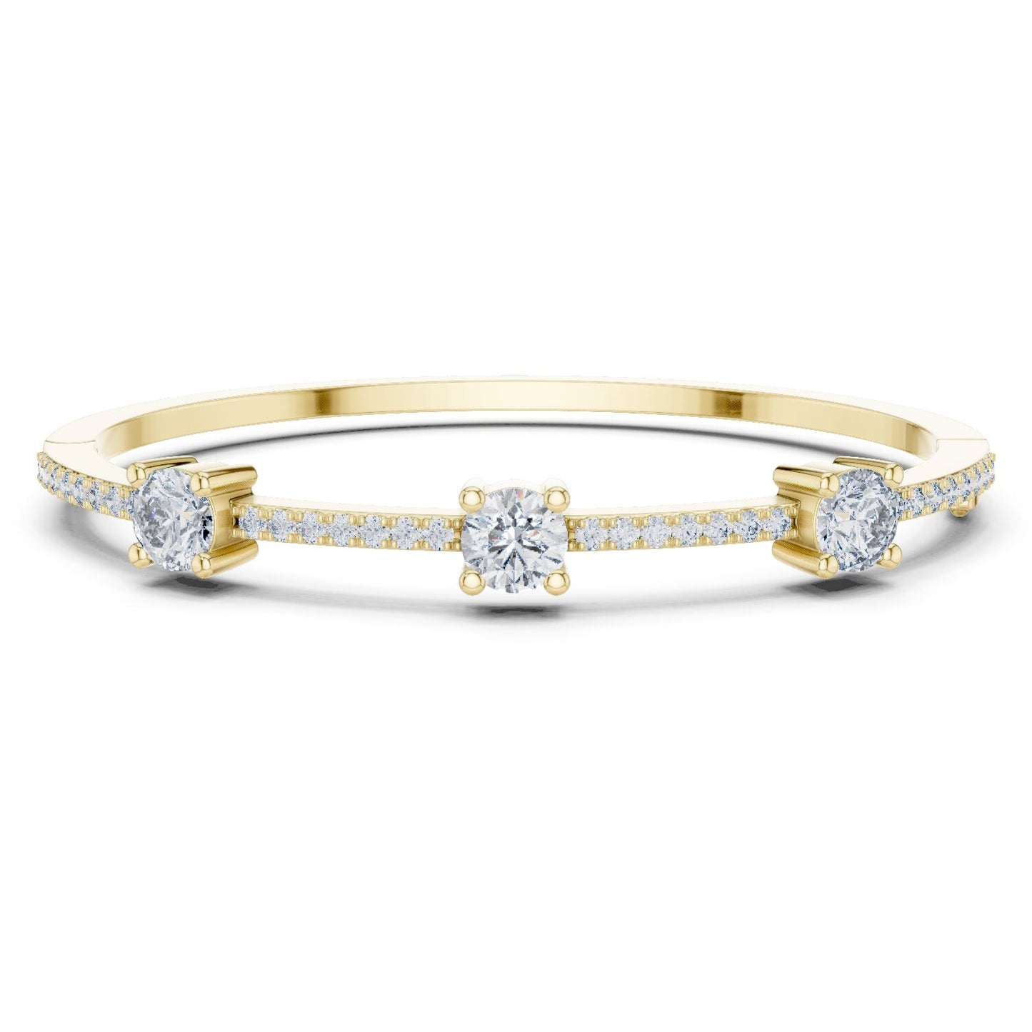 Round Bangle Lab Grown Diamond Bracelet
