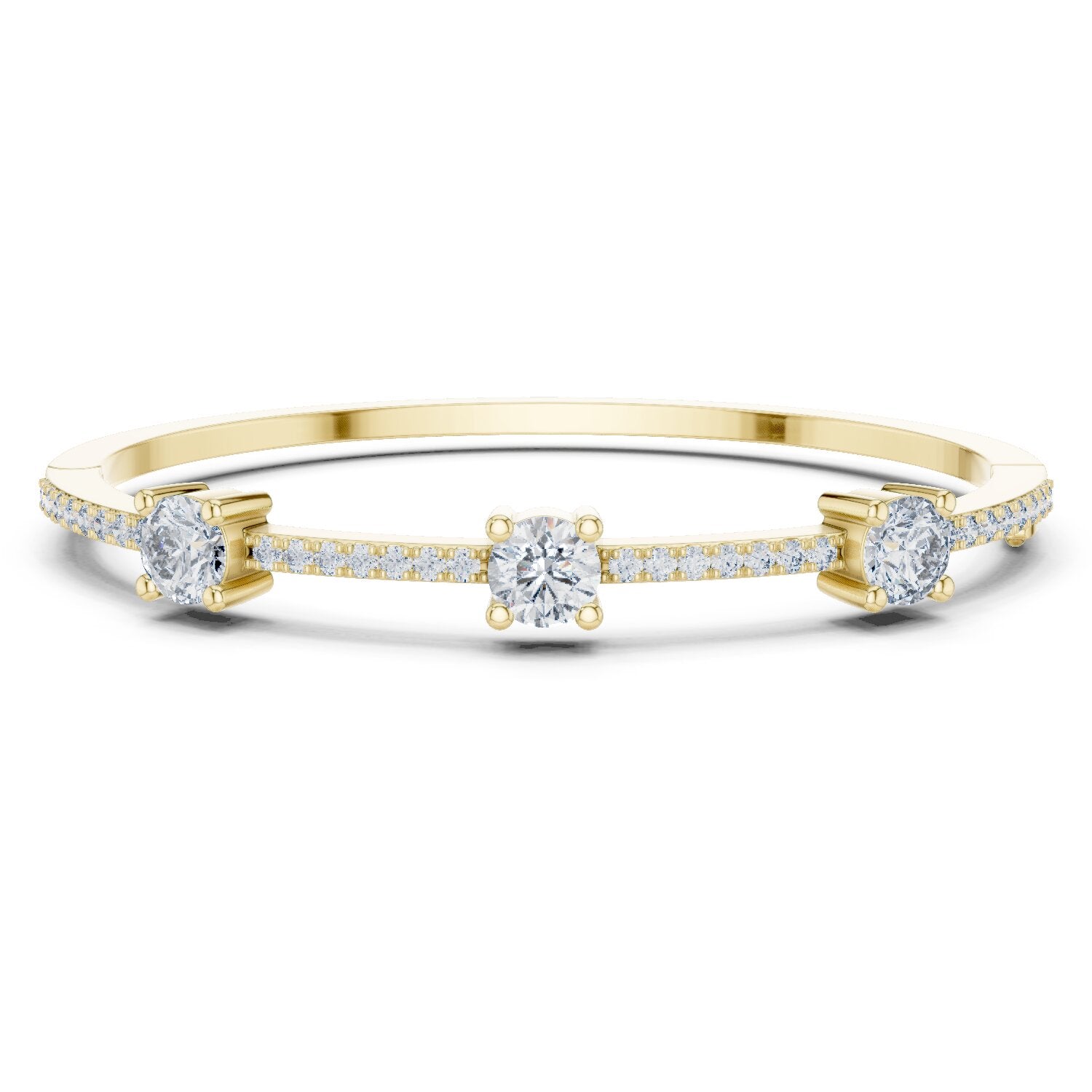 Round Bangle Lab Grown Diamond Bracelet