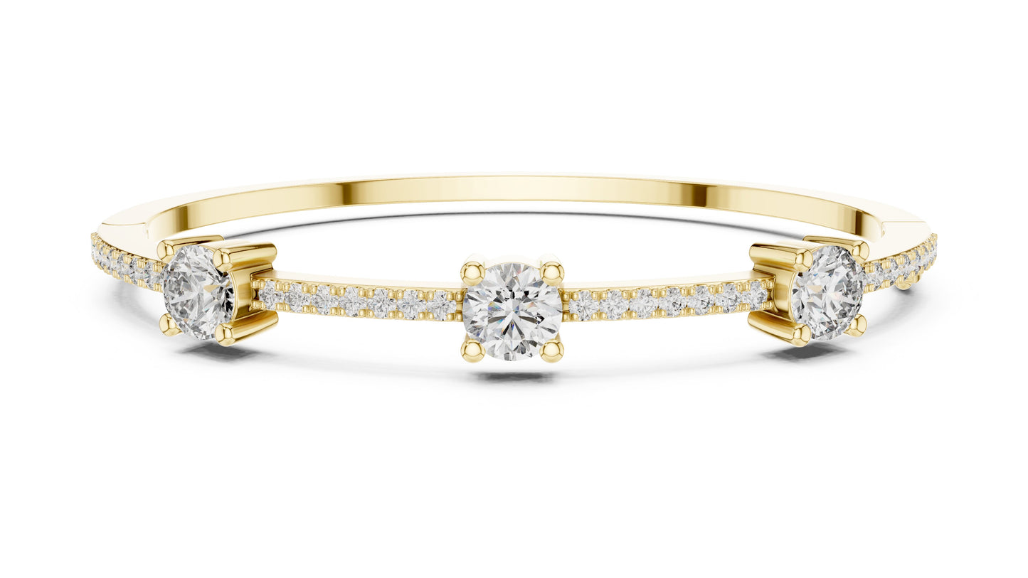 Round Bangle Lab Grown Diamond Bracelet