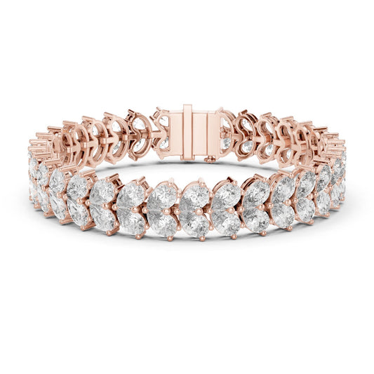 Marquise Tennis Lab Grown Diamond Bracelet